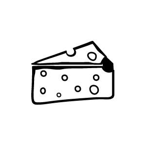 イラストスタンプ 8×8mm 【チーズ】