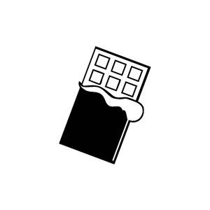 イラストスタンプ 8×8mm 【チョコレート】