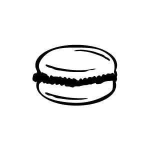 イラストスタンプ 8×8mm 【ハンバーガー】