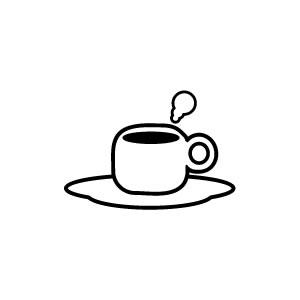 イラストスタンプ 8×8mm 【コーヒー】