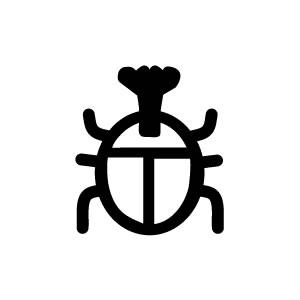 イラストスタンプ 8×8mm 【カブトムシ】