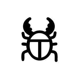 イラストスタンプ 8×8mm 【クワガタムシ】