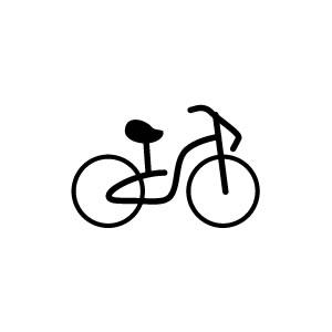 イラストスタンプ 8×8mm 【自転車】