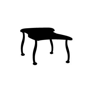 イラストスタンプ 8×8mm 【机】