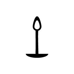 イラストスタンプ 8×8mm 【ロウソク】