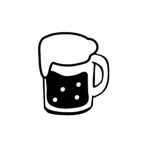 イラストスタンプ 8×8mm 【ビール】