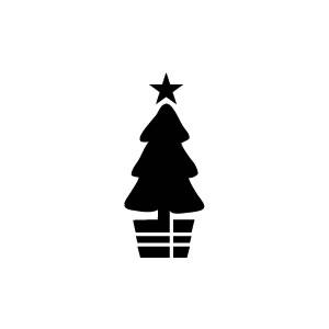 イラストスタンプ 8×8mm 【クリスマスツリー】