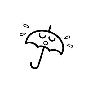 イラストスタンプ 8×8mm 【雨】