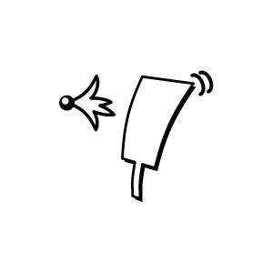 イラストスタンプ 8×8mm 【羽子板】