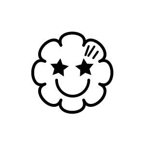 イラストスタンプ 8×8mm 【目が星-雲】