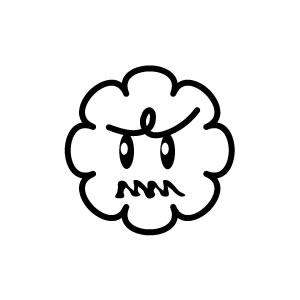 イラストスタンプ 8×8mm 【ウーン-雲】