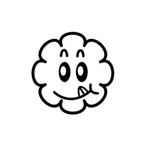 イラストスタンプ 8×8mm 【エヘッ-雲】