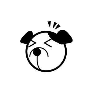 イラストスタンプ 8×8mm 【アッ-犬】