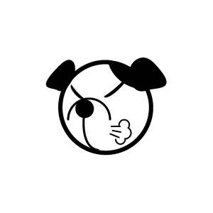 イラストスタンプ 8×8mm 【プンプン-犬】
