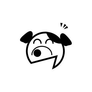 イラストスタンプ 8×8mm 【エヘッ-犬】