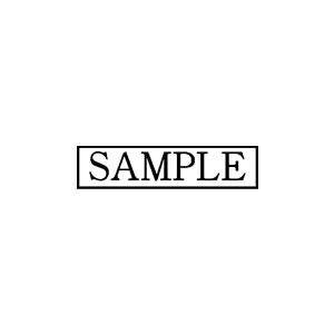 ショップビジネス ゴム印 9×36mm【横-【SAMPLE】枠あり】
