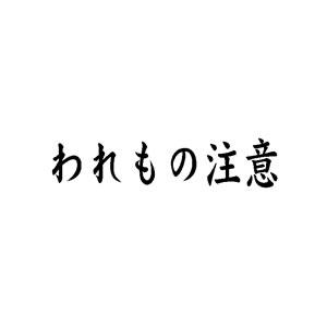 ショップビジネス ゴム印 13×51mm【横-【われもの注意】枠なし】