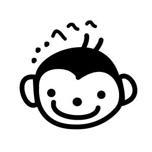 ゴルフボールスタンプ マイボールスタンプ キャラクターアイコンタイプ 【No.2 サル】