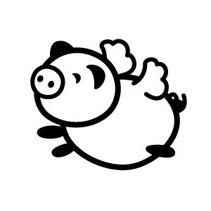 ゴルフボールスタンプ マイボールスタンプ キャラクターアイコンタイプ 【No.11 ブタ】