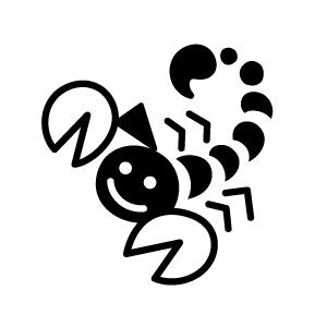 ゴルフボールスタンプ マイボールスタンプ キャラクターアイコンタイプ 【No.40 蠍座】