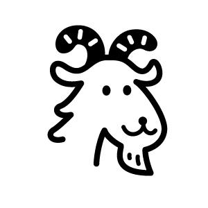 ゴルフボールスタンプ マイボールスタンプ キャラクターアイコンタイプ 【No.42 山羊座】