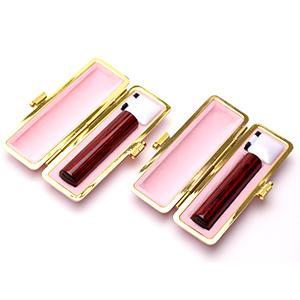 銀行印・認印セット（銀行印13.5mm・認印12.0mm） アグニ【ピンク・ファンシーケース付】
