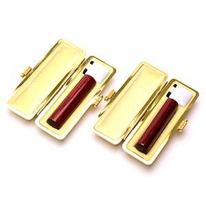 銀行印・認印セット（銀行印13.5mm・認印12.0mm） アグニ【イエロー・ファンシーケース付】