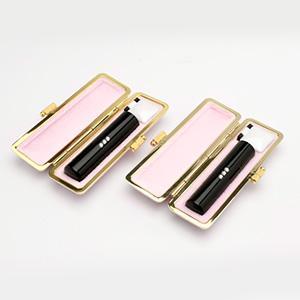 銀行印・認印セット（銀行印13.5mm・認印12.0mm） スリーストーンクリスタル黒水牛【ピンク・ファンシーケース付】