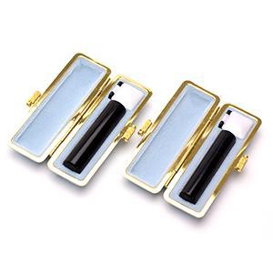 銀行印・認印セット（銀行印13.5mm・認印12.0mm） 玄武【ブルー・ファンシーケース付】