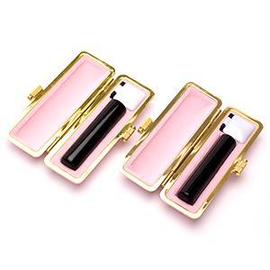 銀行印・認印セット（銀行印13.5mm・認印12.0mm） 玄武【ピンク・ファンシーケース付】