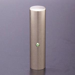 チタン印鑑/銀行印ジュエルズチタンクリソライト15.0mm