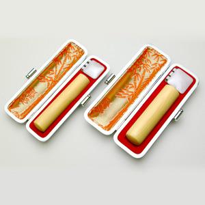 実印・銀行印 MMセット（15.0/13.5） 薩摩本柘 印鑑ケース【銀枠】【印鑑】