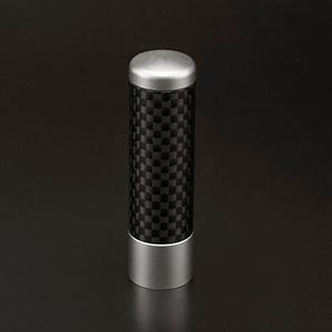 会社法人印リアルカーボンチタン（寸胴）16.5mm【ブラックメタル枠 印鑑ケース付】