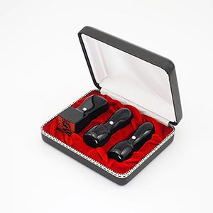 会社設立実印・銀行印・角印 天丸セットブラックアグニ3本（角24mm）【整理ケース付】