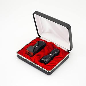 会社設立実印・角印 天丸セットブラックアグニ2本（角21mm）【整理ケース付】