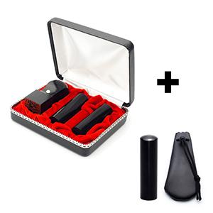 会社設立 実印・銀行印・角印・認印 寸胴セット 政宗 4本（角24）【整理ケース・印袋付】