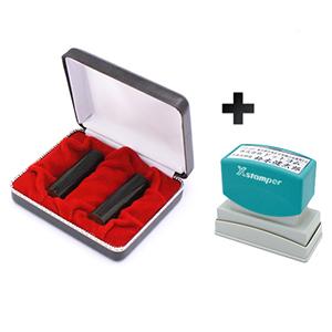 会社設立 実印・銀行印 寸胴+シヤチハタ住所印セット（寸胴） 黒水牛（芯持ち） 実銀2本 【整理ケース付＆住所印】【印鑑】