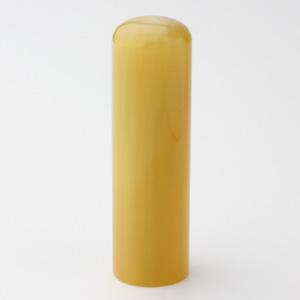 資格・先生認め印 （寸胴） 牛角・純白 16.5mm【印鑑】