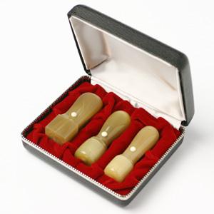 LLC設立 実印・銀行印・角印 天丸セット 牛角・純白 3本L（角24）【整理ケース付】【印鑑】