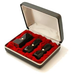 LLP設立 実印・銀行印・角印 天丸セット 黒水牛（芯持ち） 3本（角21）【整理ケース付】【印鑑】