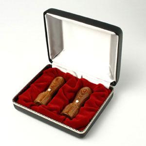 LLP設立 実印・銀行印 天丸セット（天丸蓋付き） 彩樺 SAIKA 実銀2本 【整理ケース付】【印鑑】