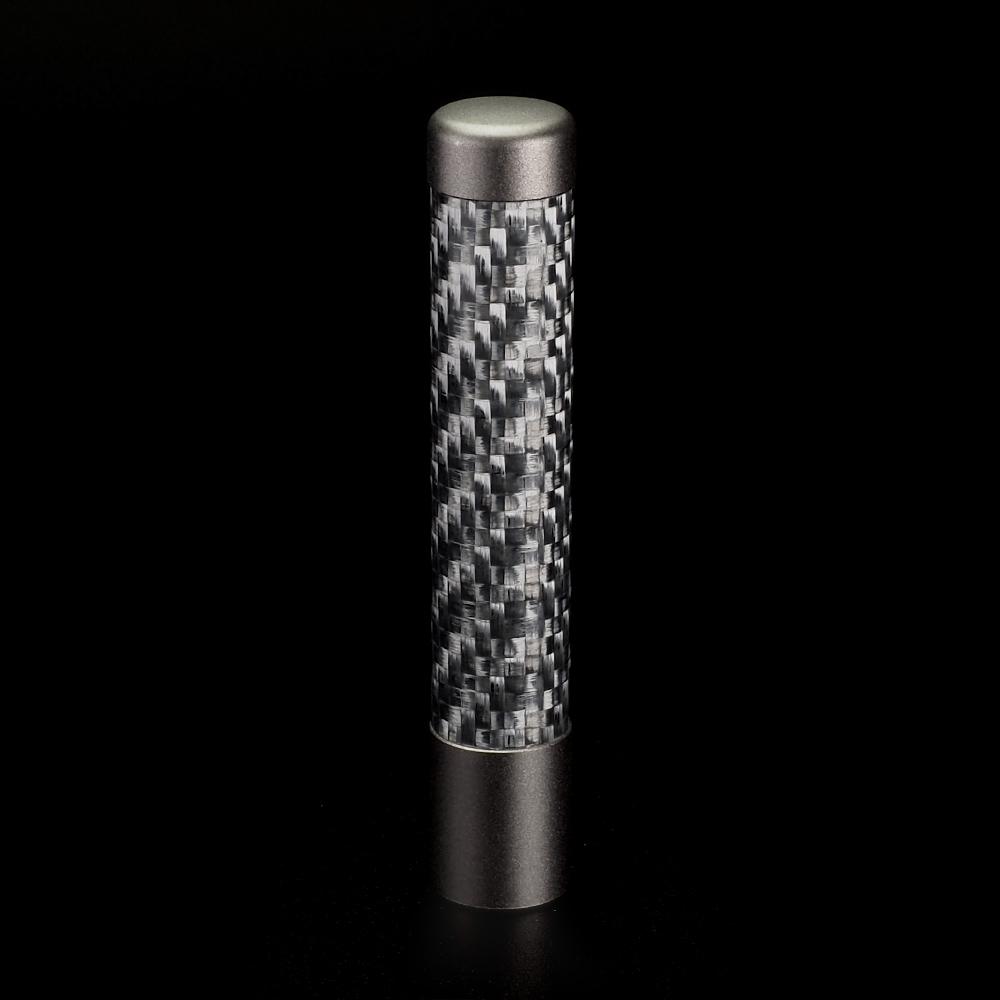 チタン印鑑/認め印 10.5mm シルバーカーボンチタン