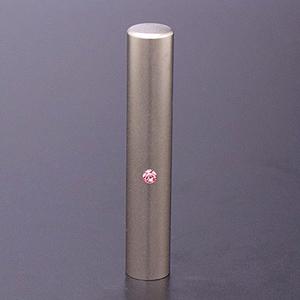 チタン印鑑/認め印ジュエルズチタンライトローズ10.5mm