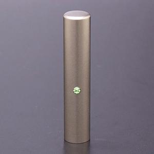 チタン印鑑/認め印ジュエルズチタンクリソライト12.0mm