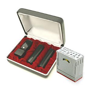 NPO設立 実印・銀行印・角印 寸胴+組合せ住所印セット 玄武 3本（角21）【整理ケース＆アドレス印3段付】【印鑑】