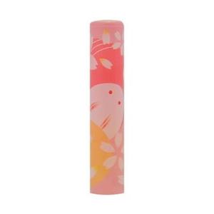 恋するはんこ/和柄隠れうさぎ 桃 NK-004 （12.0mm）