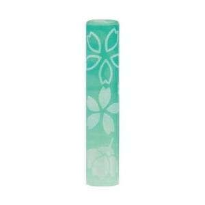 恋するはんこ/和柄白桜 青 NK-034 （12.0mm）