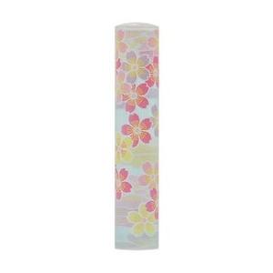 恋するはんこ/和柄クリアー吟桜 青 NK-047 （12.0mm）