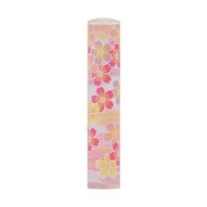 恋するはんこ/和柄クリアー吟桜 桃 NK-048 （12.0mm）