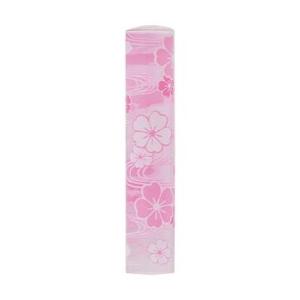 恋するはんこ/和柄クリアー花蓮桜 桃 NK-053 （12.0mm）